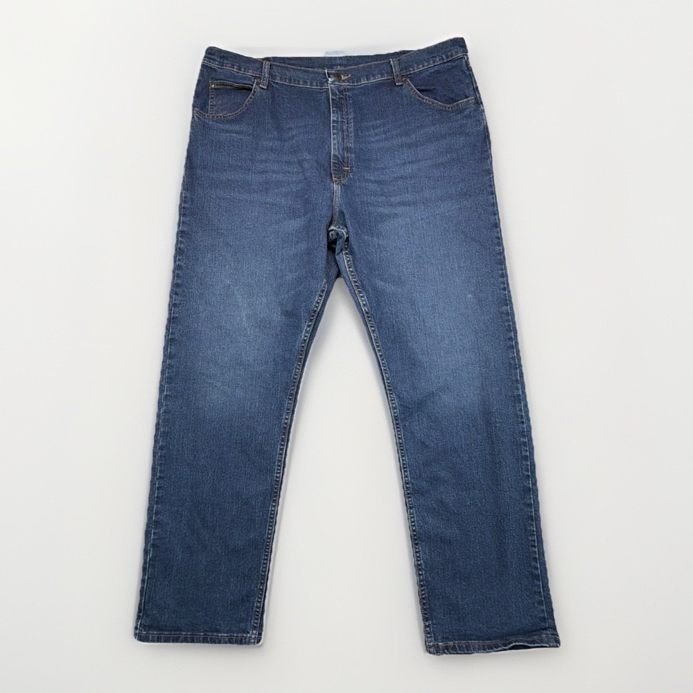 Wrangler Premium Quality Jeans Men's 40x32 Relaxed Fit Straight Dark Denim Rodeo